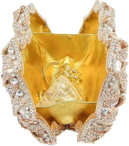 Miniatura 6 de Boutique De FGG Bolsas de noche de cristal de flores deslumbrantes para mujer formal boda fiesta cóctel bolso de mano