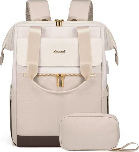 Miniatura 29 de LOVEVOOK - Mochila de computadora portátil para mujeres y niñas, mochila de 15.6 pulgadas impermeable para estudiantes, linda bolsa para libros
