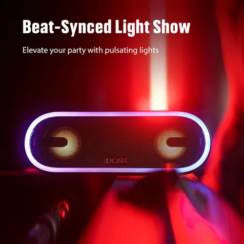 Miniatura 5 de DOSS SoundBox Pro+ P300 parlante Bluetooth con sonido estéreo de 40 W, graves adicionales, impermeable IPX6, emparejamiento TWS, diversos efectos