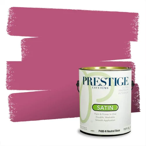 Miniatura 193 de Prestige Paints Pintura exterior e imprimación en uno, 1 galón, plano, coincidencia comparable de Valspar* Amber Rose*