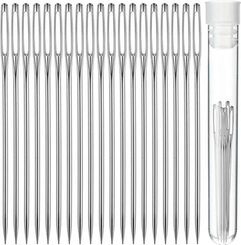 Miniatura 12 de Mr. Pen - Agujas de ojo grande para coser a mano, 50 piezas, tamaños variados con tubo de almacenamiento de madera, agujas de coser, agujas grandes