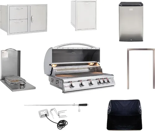 Miniatura 18 de Paquete de parrilla de gas Blaze BBQ para exterior de 32” LTE con parrilla de gas incorporada, parrilla de gas LTE, quemador de gas LTE, puerta