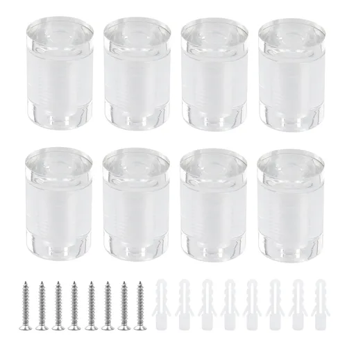 Miniatura 12 de Antrader Paquete de 12 Soportes Separadores de Vidrio de Acero Inoxidable de 3/4" x 1-1/5", Separadores de Pared Clavos de Ferretería Publicitarios