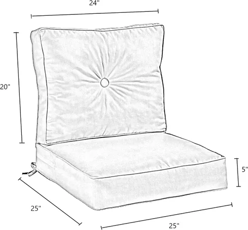 Miniatura 4 de South Pine Porch Jockey Red Sunbrella - Juego de 2 cojines para asiento profundo para exteriores