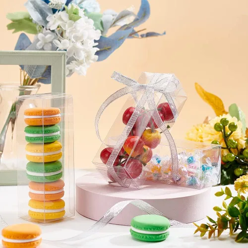 Miniatura 5 de BENECREAT 30 cajas de regalo transparentes de 6 x 2 x 2 pulgadas, cajas de embalaje de regalo para bodas y postres