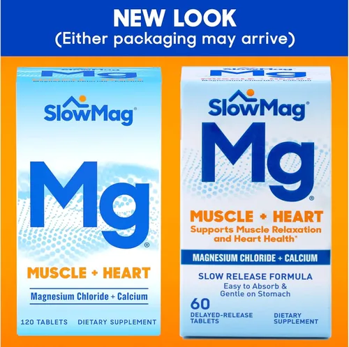 Miniatura 5 de Slow-Mag Slow-Mag - Cloruro de magnesio con calcio, el embalaje puede variar, 60 unidades (paquete de 3)