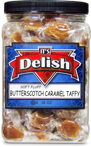 Miniatura 2 de Its Delish - Caramelo gourmet de caramelo de mantequilla – Tarro jumbo de 18 onzas – Caramelo marrón suave hecho a mano envuelto individualmente