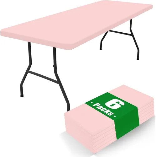 Miniatura 21 de Moosfor Paquete de 6 manteles cuadrados de elastano, manteles elásticos ajustables para pícnic, cubierta de mesa de patio elástica lavable para Negro
