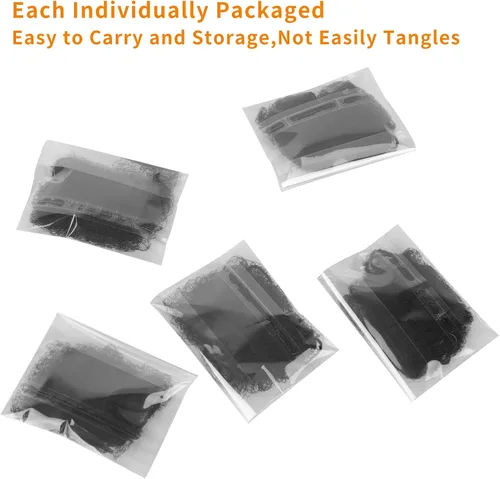 Miniatura 6 de WeKen Red de pelo invisible con borde elástico para mujeres, servicio de alimentos, ballet, moño, dormir, embalaje individual, 20 pulgadas