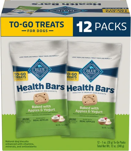 Miniatura 15 de Blue Buffalo Health Bars - Galletas crujientes de tocino, huevo y queso para perros, horneadas al horno con tocino real e ingredientes naturales