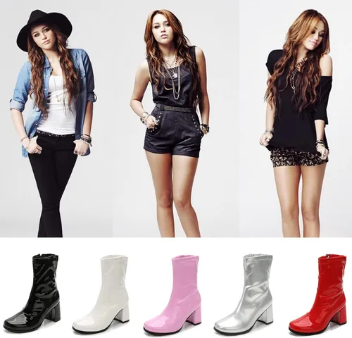 Miniatura 5 de Botas Go Go Go para mujer con tacón de bloque de media pantorrilla