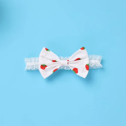 Miniatura 16 de IMEKIS Conjunto de ropa para bebé niña de primer cumpleaños con diadema de verano para sesión de fotos