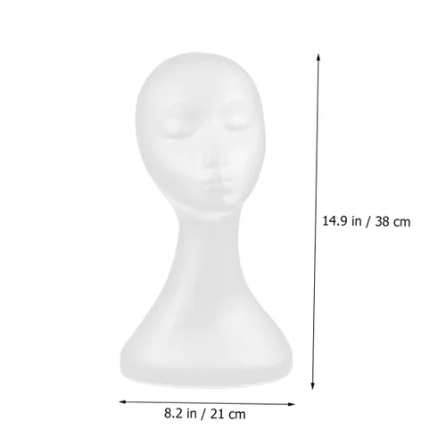 Miniatura 6 de Beavorty 2 unids gafas soporte de exhibición auriculares espuma maniquí cabeza maniquí cuerpo cuerpo humano modelo maniquí cabeza maniquí cabeza