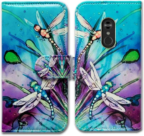 Miniatura 11 de Bcov Funda para LG Stylo 4/LG Stylo 4 Plus, color verde pájaro negro con tapa y ranura para tarjeta de crédito, soporte para tarjeta