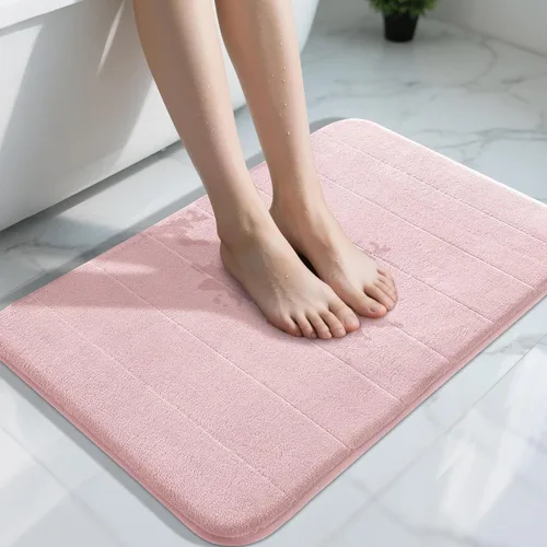 Miniatura 57 de Yimobra Tapete de baño de espuma viscoelástica, súper suave, absorbente, antideslizante, de secado rápido, lavable a máquina, tapete para bañera