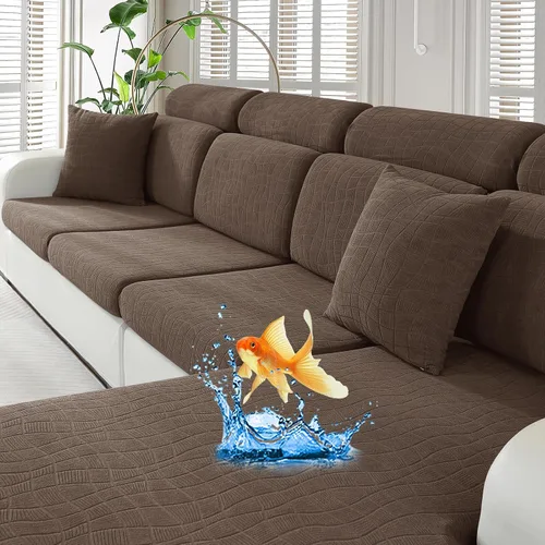 Miniatura 11 de MAXIJIN Fundas impermeables para cojín de sofá Fundas elásticas para asiento de sofá Fundas lavables, Fundas seccionales para cojines de exterior