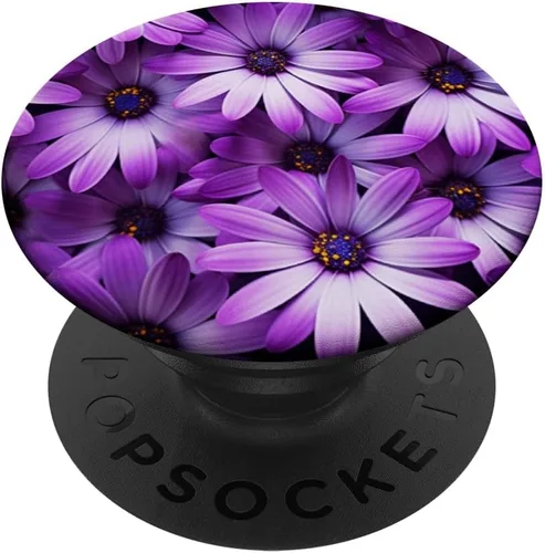 Purple Daisy Flora Wildflowers PopSockets Standard PopGrip