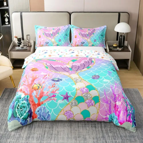Miniatura 21 de Funda de edredón de pingüino de algodón puro completa kawaii funda de edredón de pingüino antártico juego de ropa de cama de animales para niños