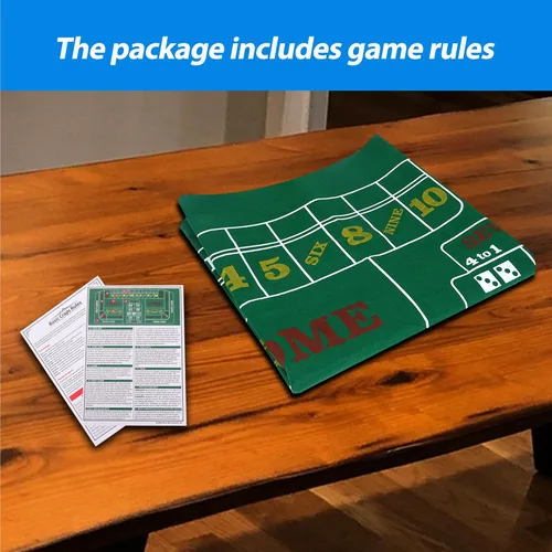 Miniatura 6 de GSE Games & Sports Expert 36" x 72" Casino Layout Felt, Professional Casino Tabletop Mat for Parties, Casino Poker Game Night