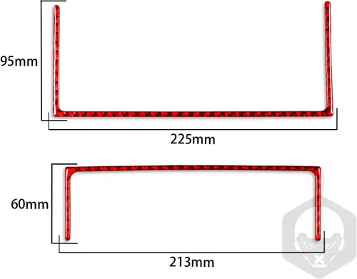 Miniatura 4 de 2 piezas de caja de almacenamiento para palanca de cambios, marco de fibra de carbono suave real para interior de coche, cubierta de cenicero, tira