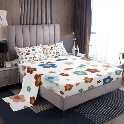 Miniatura 36 de Juego de sábanas con temática de camping feliz, juego de ropa de cama de viaje para niños, niñas, niños, adolescentes, decoración de dormitorio