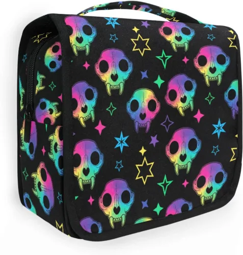 Miniatura 31 de MNSRUU Hanging Toiletry Bag Bats Satellites Skulls and Trees Travel Makeup bag for Toiletries Portable Travel Toiletry Organizer Cosmetic Bags with