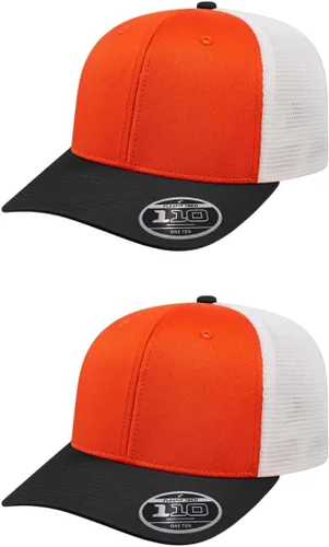 Miniatura 17 de Cap America i8502 Flexfit 110 Premium - Gorra de camionero de perfil medio con 6 paneles de malla trasera con protección UV y cierre ajustable Azul