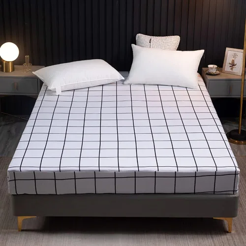 Miniatura 11 de Feelyou Juego de sábanas bajeras con estampado de mármol, tamaño Queen, elegante, de lujo, color negro, para niños, adolescentes, adultos