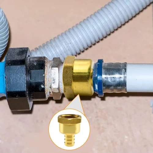 Miniatura 6 de SDTC Tech Adaptador de acoplamiento recto de tubo de rosca hembra de 1/2 pulgada PEX a 1/2 pulgada NPT de latón sin plomo