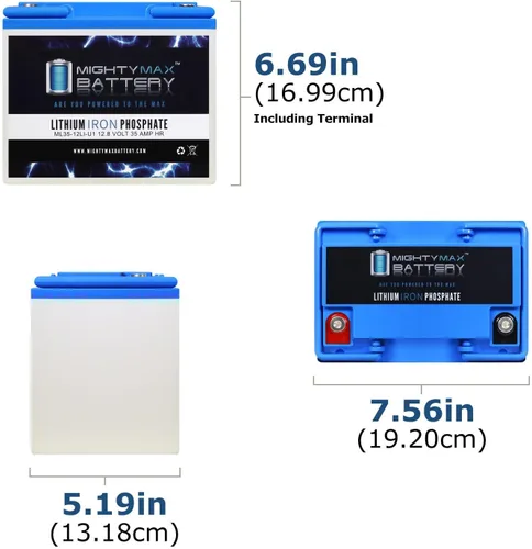 Miniatura 2 de Mighty Max Battery 12V 35AH U1 Lithium Replacement Battery compatible with Casil CA12330 NB - 4 Pack