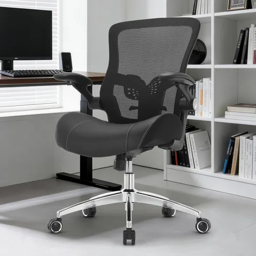 Miniatura 9 de Silla de oficina grande y alta de 400 libras, silla de escritorio ergonómica con cojín ancho de espuma de modelado 3D, silla de computadora