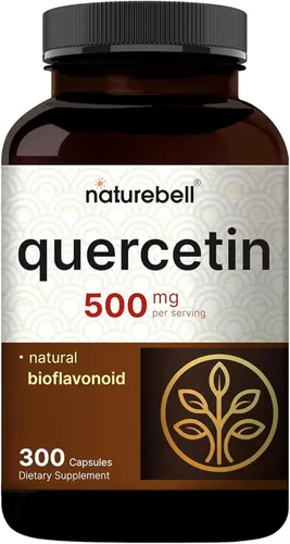 NatureBell Quercetina 500mg - 300 Cápsulas - Suplemento ultra fuerte para un apoyo inmunológico saludable* - Dihidrato de Sophora Japonica - Forma