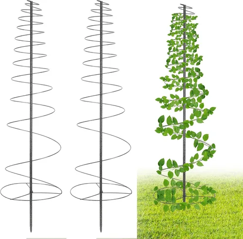 Enrejado de metal para exteriores para plantas trepadoras, enrejado de jardín resistente a la corrosión de 45 pulgadas, soporte resistente para