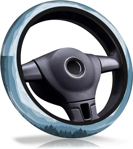 Miniatura 11 de Funda para volante de automóvil, de neopreno elástico transpirable antideslizante de 15 pulgadas, protector para volante de automóvil para mujeres