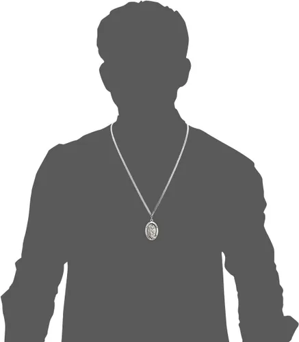 Miniatura 4 de Heartland - Colgante ovalado de plata de ley para hombre