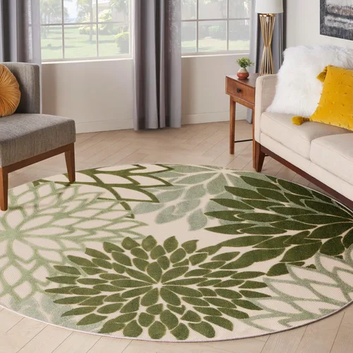 Miniatura 113 de Nourison Aloha - Tapete negro/blanco para interior o exterior, 2 pies y 3 pulgadas x 8 pies, tropical, botánico, fácil limpieza, no desprende pelo