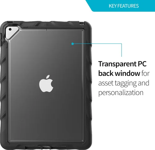Miniatura 5 de Gumdrop DropTech - Funda transparente compatible con Apple iPad de 9ª 8ª 7ª generación (10.2 pulgadas) diseñada para estudiantes K-12