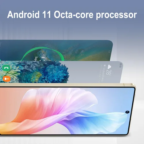Miniatura 7 de Unlocked phone with 3G+128G, 4G LTE Dual Sim Android phone, 6.71inch HD Display, 3200mAh battery, 2MP+8MP, Android 11 Smartphone, Octa-core