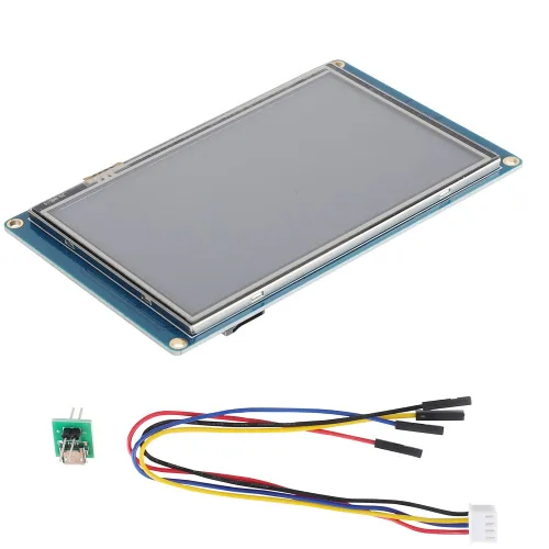 Nextion Basic Display 5.0 ''NX8048T050 5.0 pulgadas TFT resistiva panel de pantalla táctil 800x480 UART HMI módulo de pantalla LCD inteligente