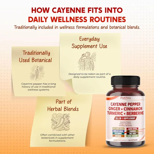 Miniatura 3 de Pimienta de Cayena, Jengibre, Cúrcuma, Berberina - Digestión, Apoyo para la Salud Intestinal
