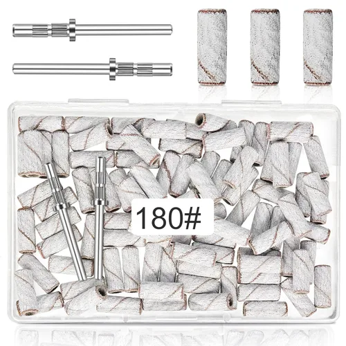 Miniatura 9 de [Actualización] Mini bandas de lijado de 0.122 in para taladro de uñas, grano 120, 100 bandas pequeñas para uñas acrílicas, manicura de gel