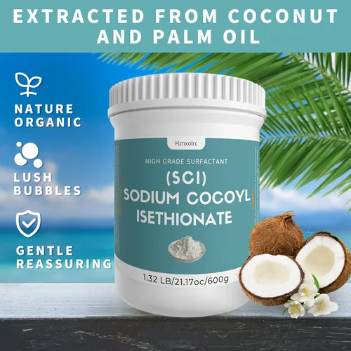 Miniatura 2 de 21.17 oz de isetionato de cocoilo de sodio, isetionato de coco de sodio de primera calidad (SCI), burbujas increíbles, suave con la piel