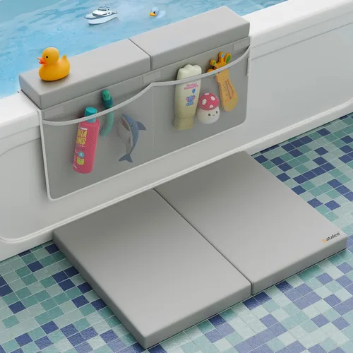 Rodillera de Baño, Juego de Rodillera de Baño para Bebé y Almohadilla de Apoyo para Codo, Almohadilla para Arrodillarse al Bañar Bebé, Rodilleras
