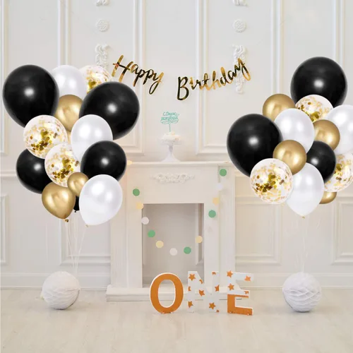 Miniatura 3 de Globos de látex negro de 12 pulgadas, 60 globos gruesos para decoraciones de fiestas (12 pulgadas negro)