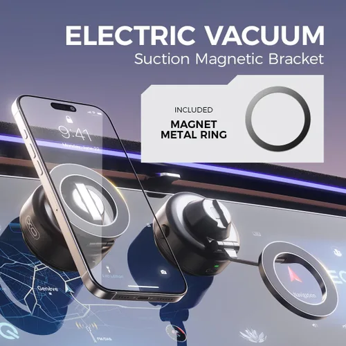 Miniatura 2 de Soporte magnético de succión eléctrica para teléfono MagSafe, soporte magnético ajustable de 360° para teléfono celular, plegable y portátil