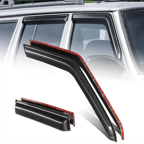 Miniatura 25 de DNA Motoring WVS-T2-0156 - Juego de 4 protectores de lluvia para ventana 04-08 Pacifica CS V6, tinte de humo, deflector de sol, viento y lluvia