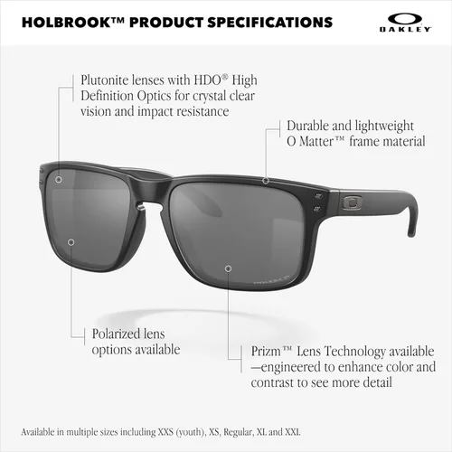 Miniatura 5 de Oakley Mens OO9102 Holbrook NFL Collection Square Sunglasses Negro mate/zafiro prisma