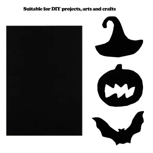Miniatura 4 de 12 hojas adhesivas de tela de terciopelo negro, hojas de fieltro negro para cajas de joyería, forro de cajones, creación de proyectos