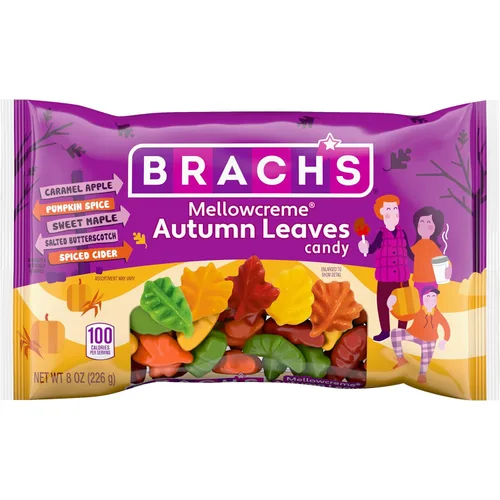 Brach's Mellowcreme - Caramelo de hojas de otoño, caramelo de Halloween, bolsa de 8 onzas