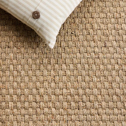 Miniatura 7 de SAFAVIEH Natural Fiber Collection NF114E - Alfombra de pasillo, 2 pies 6 pulgadas x 12 pies, natural y azul, hierba marina, patrón de tejido